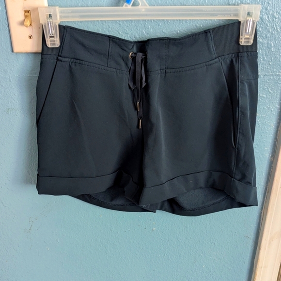 Athleta Black Athletic Shorts with Elastic Waistband - Picture 1 of 5